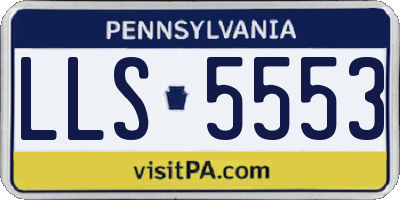 PA license plate LLS5553