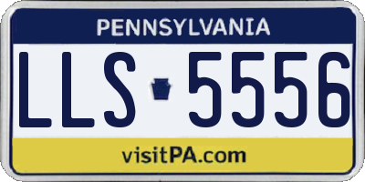 PA license plate LLS5556