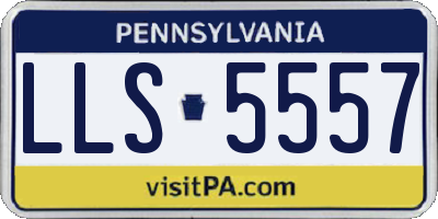 PA license plate LLS5557