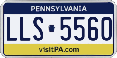 PA license plate LLS5560