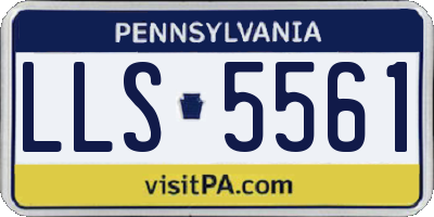 PA license plate LLS5561