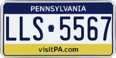 PA license plate LLS5567