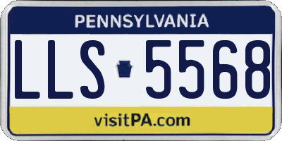 PA license plate LLS5568