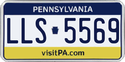 PA license plate LLS5569