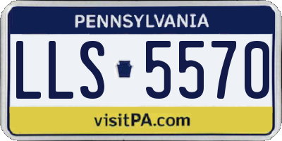 PA license plate LLS5570