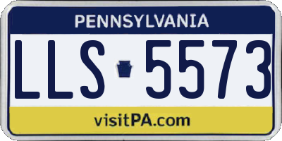 PA license plate LLS5573
