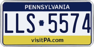 PA license plate LLS5574