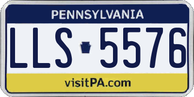 PA license plate LLS5576