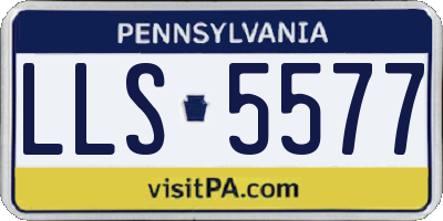 PA license plate LLS5577