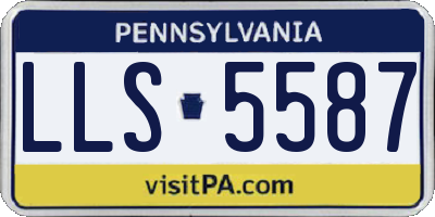 PA license plate LLS5587