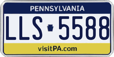 PA license plate LLS5588