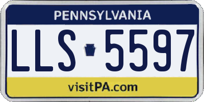 PA license plate LLS5597