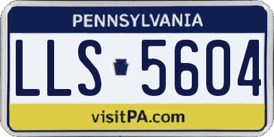 PA license plate LLS5604