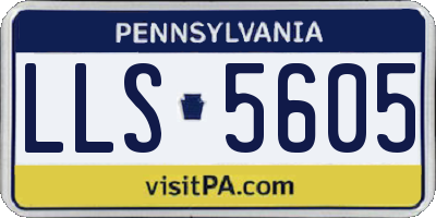 PA license plate LLS5605