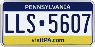 PA license plate LLS5607