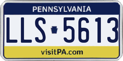 PA license plate LLS5613