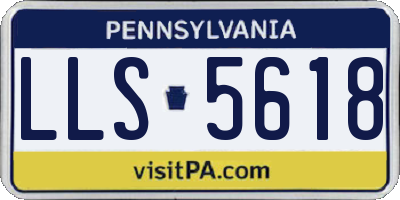 PA license plate LLS5618