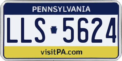 PA license plate LLS5624
