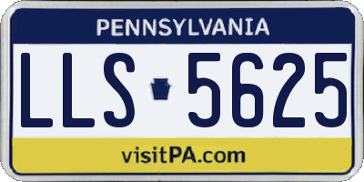 PA license plate LLS5625