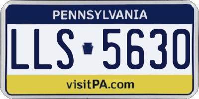 PA license plate LLS5630