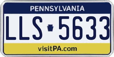 PA license plate LLS5633