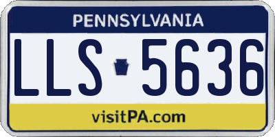 PA license plate LLS5636