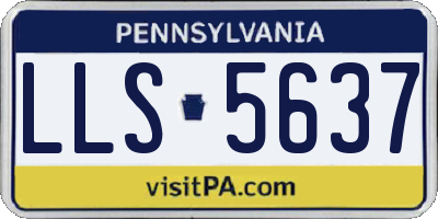 PA license plate LLS5637