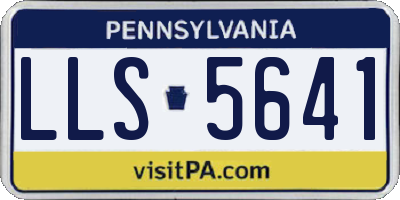 PA license plate LLS5641