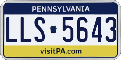 PA license plate LLS5643