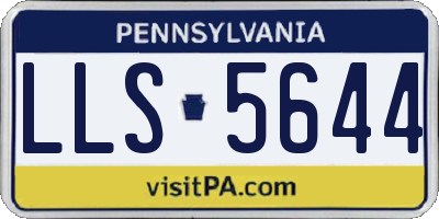 PA license plate LLS5644