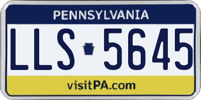 PA license plate LLS5645