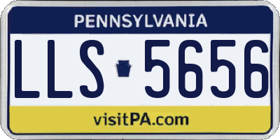 PA license plate LLS5656