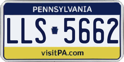 PA license plate LLS5662
