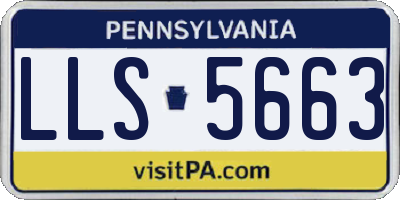 PA license plate LLS5663
