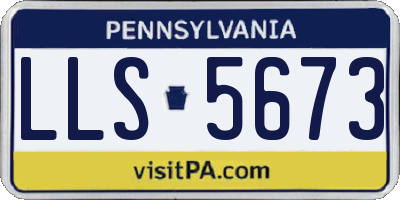 PA license plate LLS5673