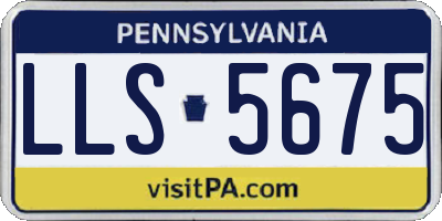 PA license plate LLS5675