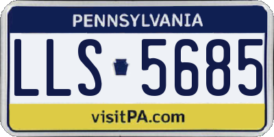 PA license plate LLS5685