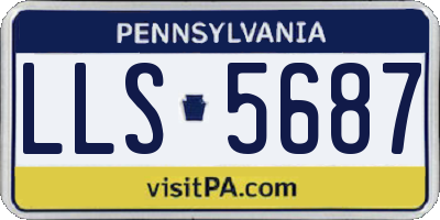 PA license plate LLS5687