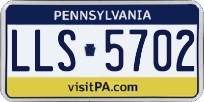 PA license plate LLS5702