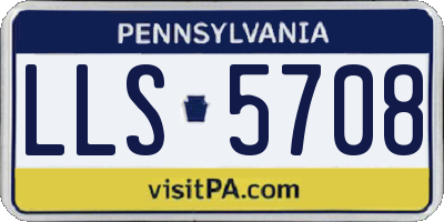 PA license plate LLS5708