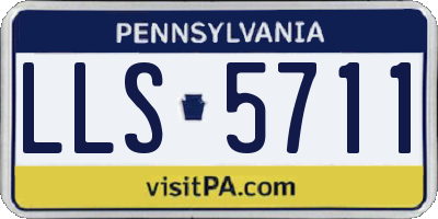 PA license plate LLS5711