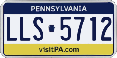 PA license plate LLS5712