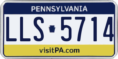 PA license plate LLS5714