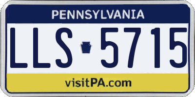 PA license plate LLS5715