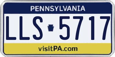 PA license plate LLS5717
