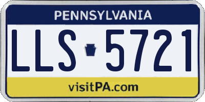 PA license plate LLS5721