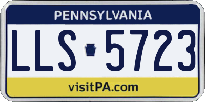 PA license plate LLS5723
