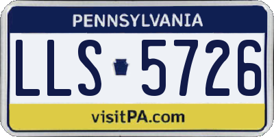 PA license plate LLS5726