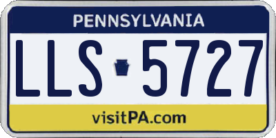 PA license plate LLS5727