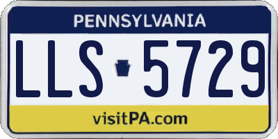 PA license plate LLS5729